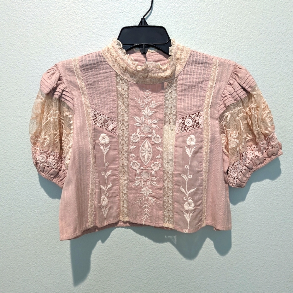 LoveShackFancy Indira Crop Top